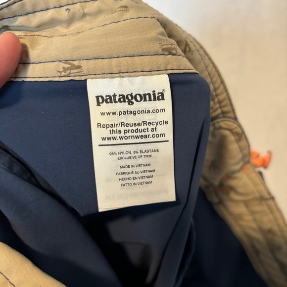 Patagonia Wavefarer Boardshorts blue swimsuit size 38 - Picture 9 of 10